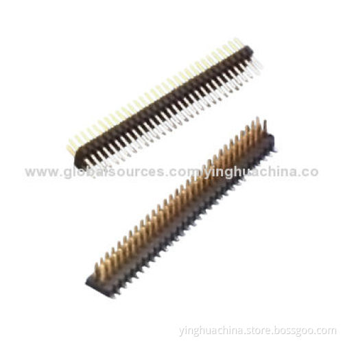 Pin Header Connectors, Dual Rows/Insulators Straight/Right Angle/SMT, 0.8 x 1.2mm Pitch, 1.38mm 1808